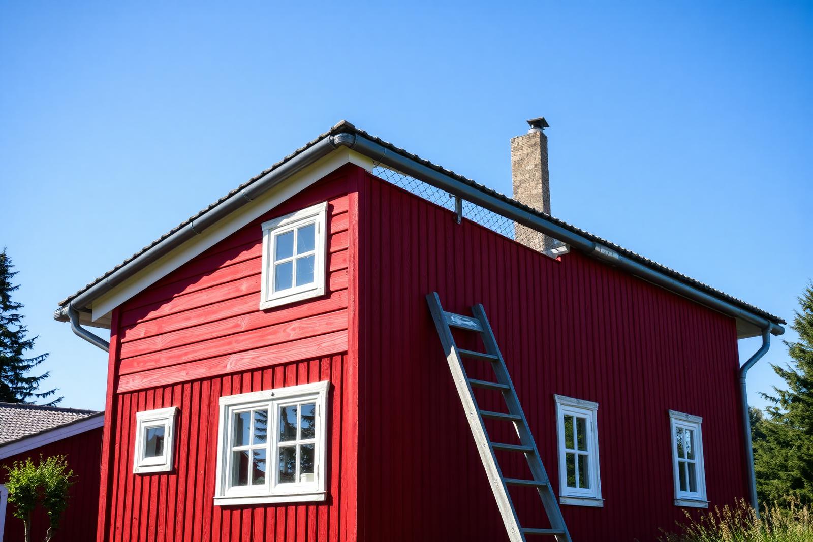 Utvändig målning av trähus